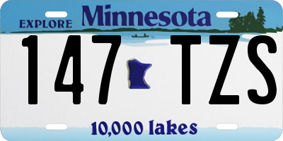 MN license plate 147TZS