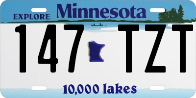 MN license plate 147TZT