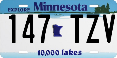 MN license plate 147TZV