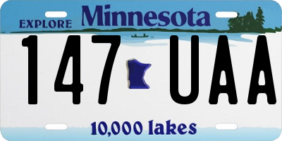 MN license plate 147UAA