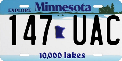 MN license plate 147UAC