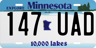 MN license plate 147UAD