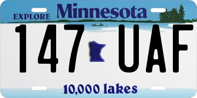 MN license plate 147UAF