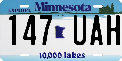 MN license plate 147UAH