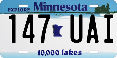 MN license plate 147UAI