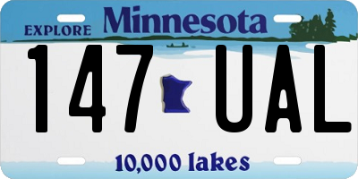 MN license plate 147UAL