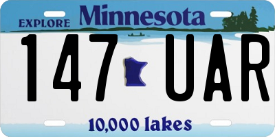 MN license plate 147UAR