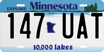 MN license plate 147UAT