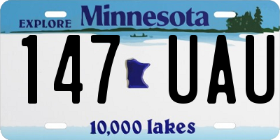 MN license plate 147UAU