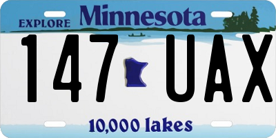 MN license plate 147UAX