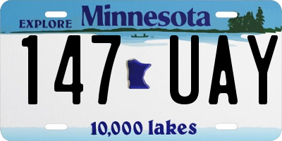MN license plate 147UAY
