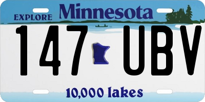MN license plate 147UBV