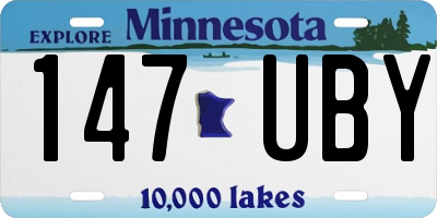 MN license plate 147UBY