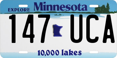 MN license plate 147UCA