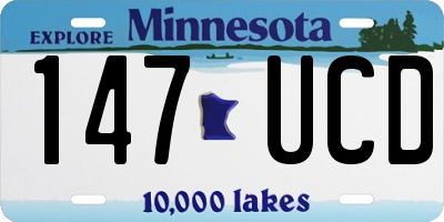 MN license plate 147UCD