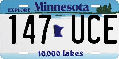 MN license plate 147UCE