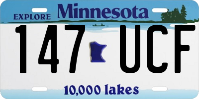 MN license plate 147UCF