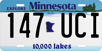 MN license plate 147UCI