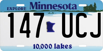 MN license plate 147UCJ