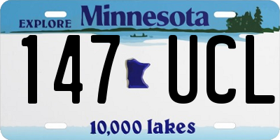 MN license plate 147UCL