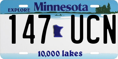 MN license plate 147UCN