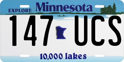 MN license plate 147UCS