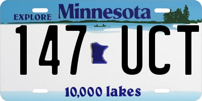 MN license plate 147UCT