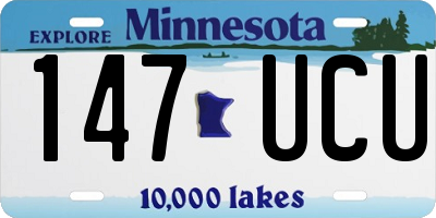 MN license plate 147UCU