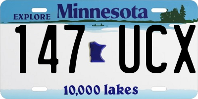 MN license plate 147UCX