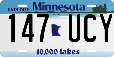 MN license plate 147UCY