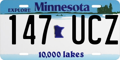 MN license plate 147UCZ