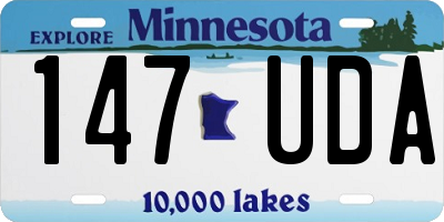 MN license plate 147UDA
