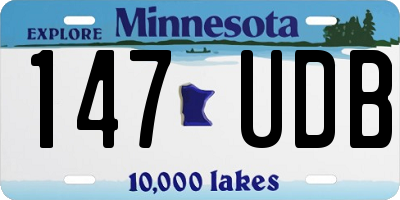 MN license plate 147UDB