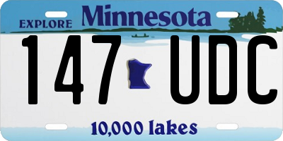MN license plate 147UDC