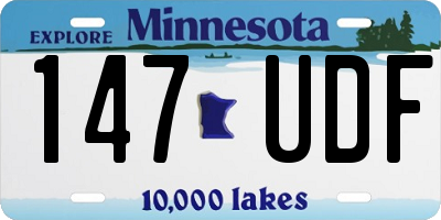 MN license plate 147UDF