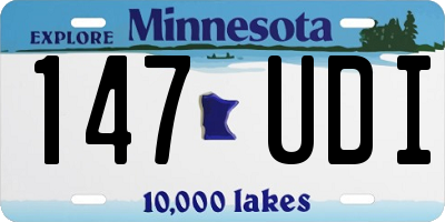 MN license plate 147UDI