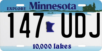 MN license plate 147UDJ