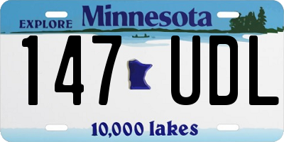 MN license plate 147UDL