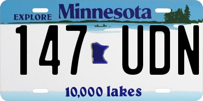 MN license plate 147UDN