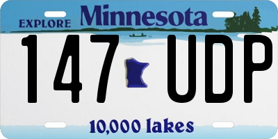 MN license plate 147UDP