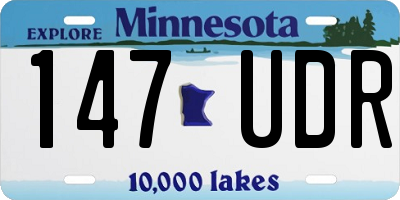 MN license plate 147UDR