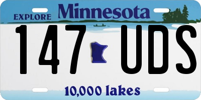 MN license plate 147UDS