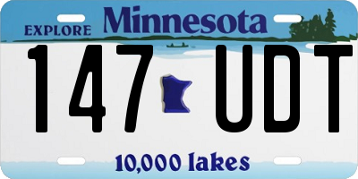 MN license plate 147UDT