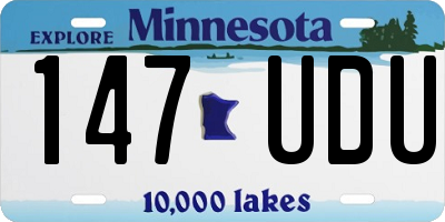 MN license plate 147UDU