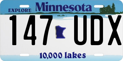 MN license plate 147UDX