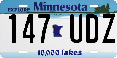 MN license plate 147UDZ