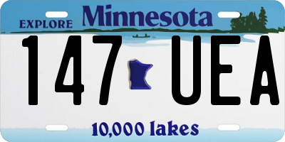 MN license plate 147UEA