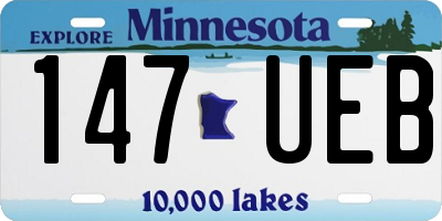 MN license plate 147UEB