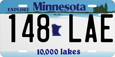 MN license plate 148LAE