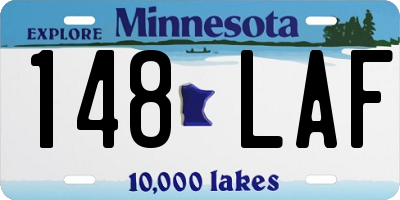 MN license plate 148LAF
